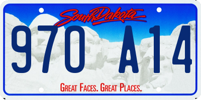 SD license plate 97OA14
