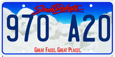 SD license plate 97OA20