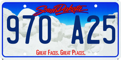 SD license plate 97OA25