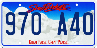 SD license plate 97OA40