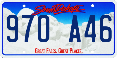 SD license plate 97OA46