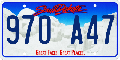 SD license plate 97OA47