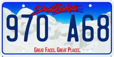 SD license plate 97OA68