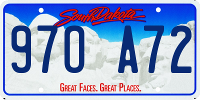 SD license plate 97OA72