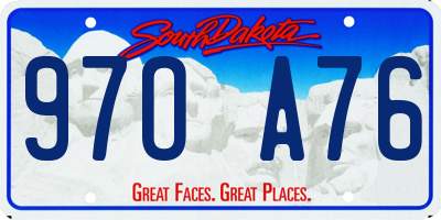 SD license plate 97OA76