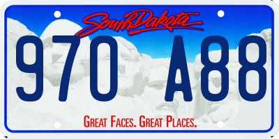 SD license plate 97OA88