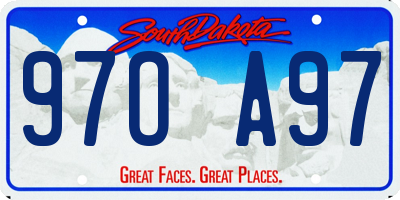 SD license plate 97OA97