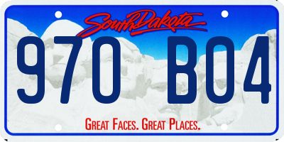 SD license plate 97OB04
