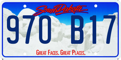 SD license plate 97OB17