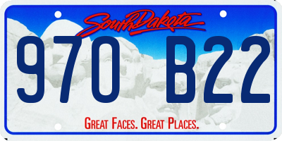 SD license plate 97OB22