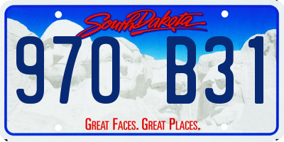 SD license plate 97OB31