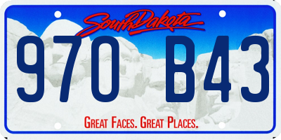 SD license plate 97OB43