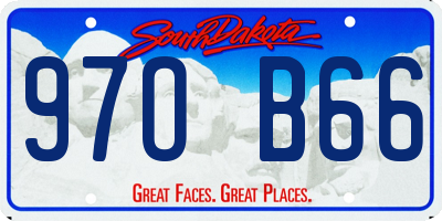 SD license plate 97OB66