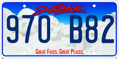SD license plate 97OB82