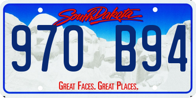 SD license plate 97OB94