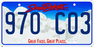 SD license plate 97OC03