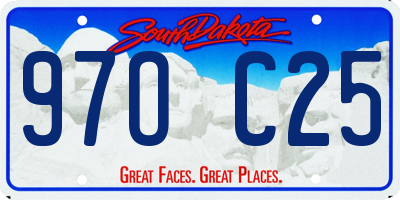 SD license plate 97OC25