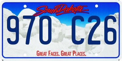 SD license plate 97OC26