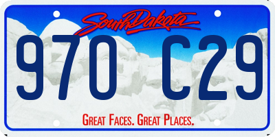 SD license plate 97OC29
