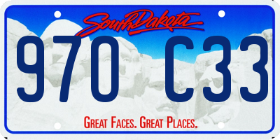 SD license plate 97OC33