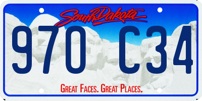 SD license plate 97OC34