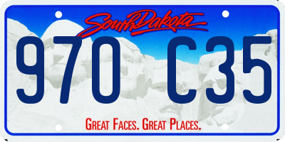 SD license plate 97OC35