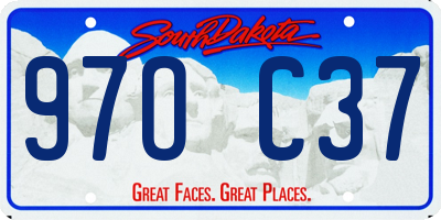 SD license plate 97OC37