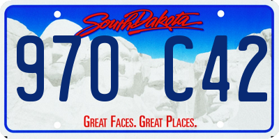 SD license plate 97OC42