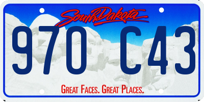 SD license plate 97OC43