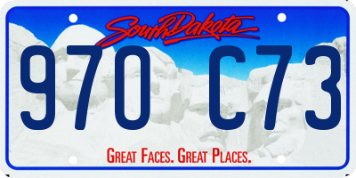 SD license plate 97OC73