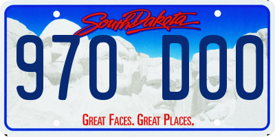 SD license plate 97OD00