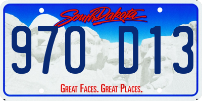 SD license plate 97OD13