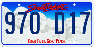 SD license plate 97OD17