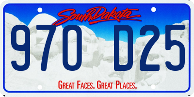 SD license plate 97OD25