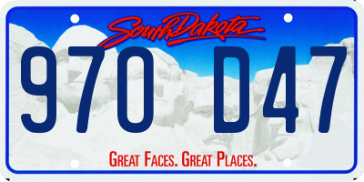 SD license plate 97OD47