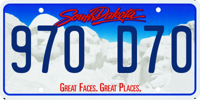 SD license plate 97OD70