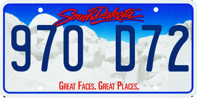 SD license plate 97OD72