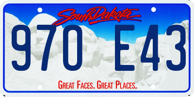 SD license plate 97OE43