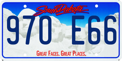 SD license plate 97OE66