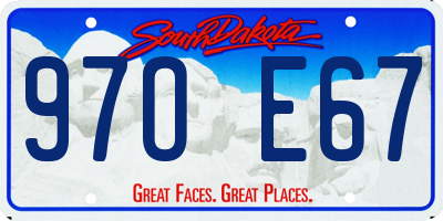 SD license plate 97OE67