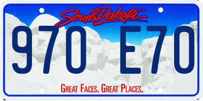 SD license plate 97OE70