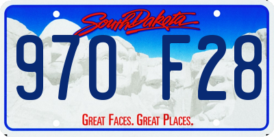 SD license plate 97OF28