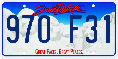 SD license plate 97OF31