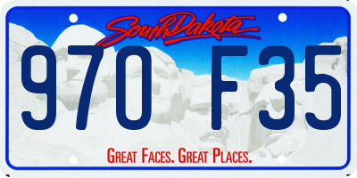 SD license plate 97OF35