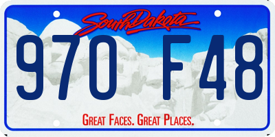 SD license plate 97OF48