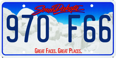 SD license plate 97OF66