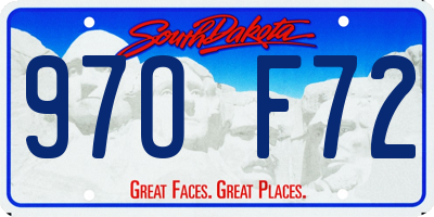 SD license plate 97OF72