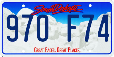 SD license plate 97OF74