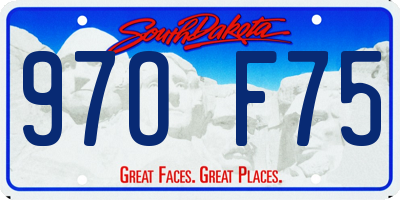 SD license plate 97OF75