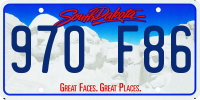 SD license plate 97OF86